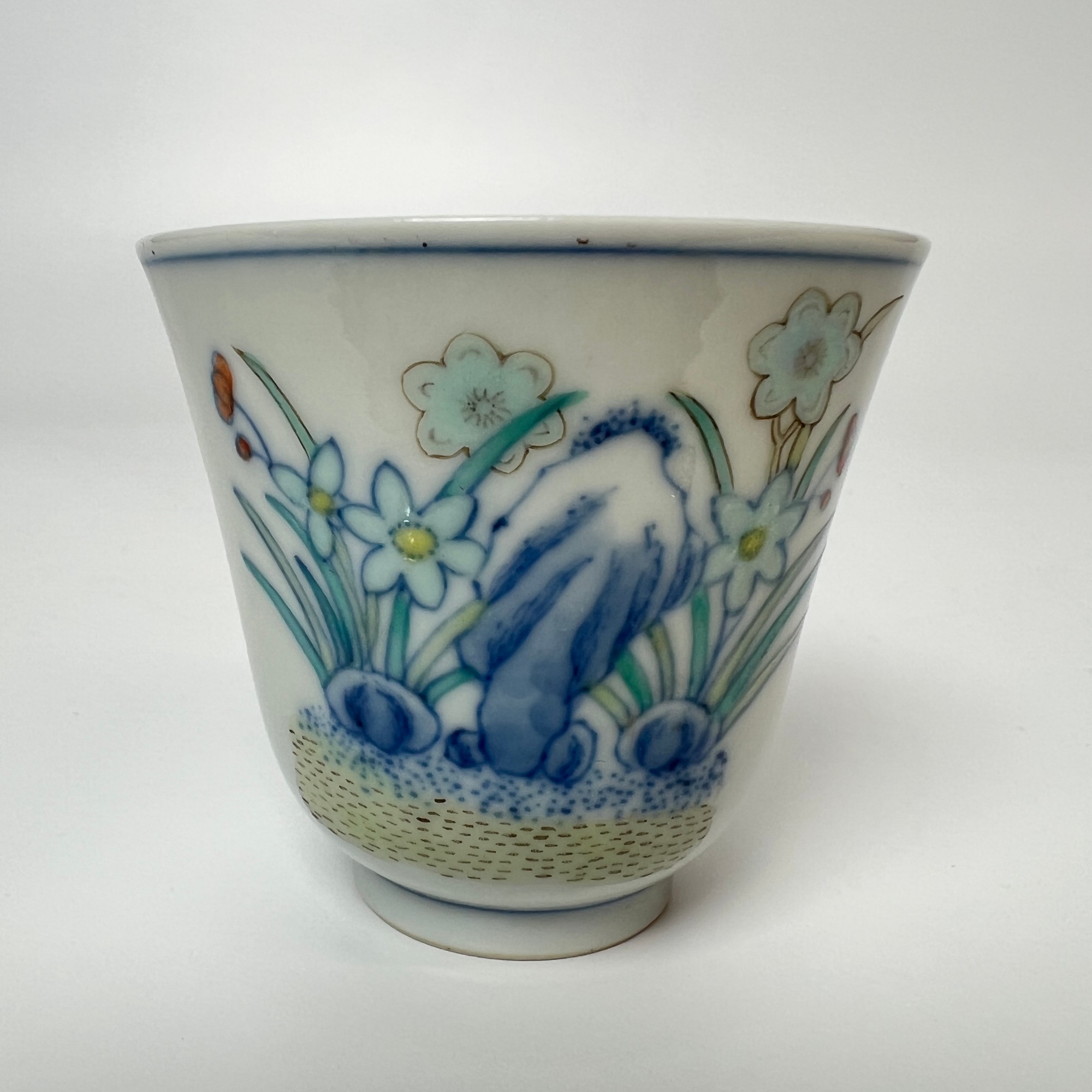 清同治・斗彩洞石花卉杯C124WJ11211002