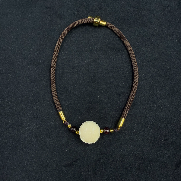 D1272天然猛犸牙莲花手串 支持鉴定 假一罚四