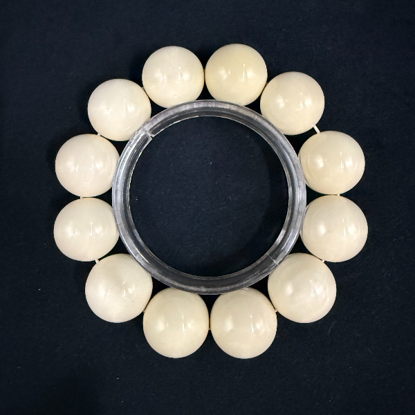 D1075天然猛犸牙精品手串 支持鉴定 假一罚四