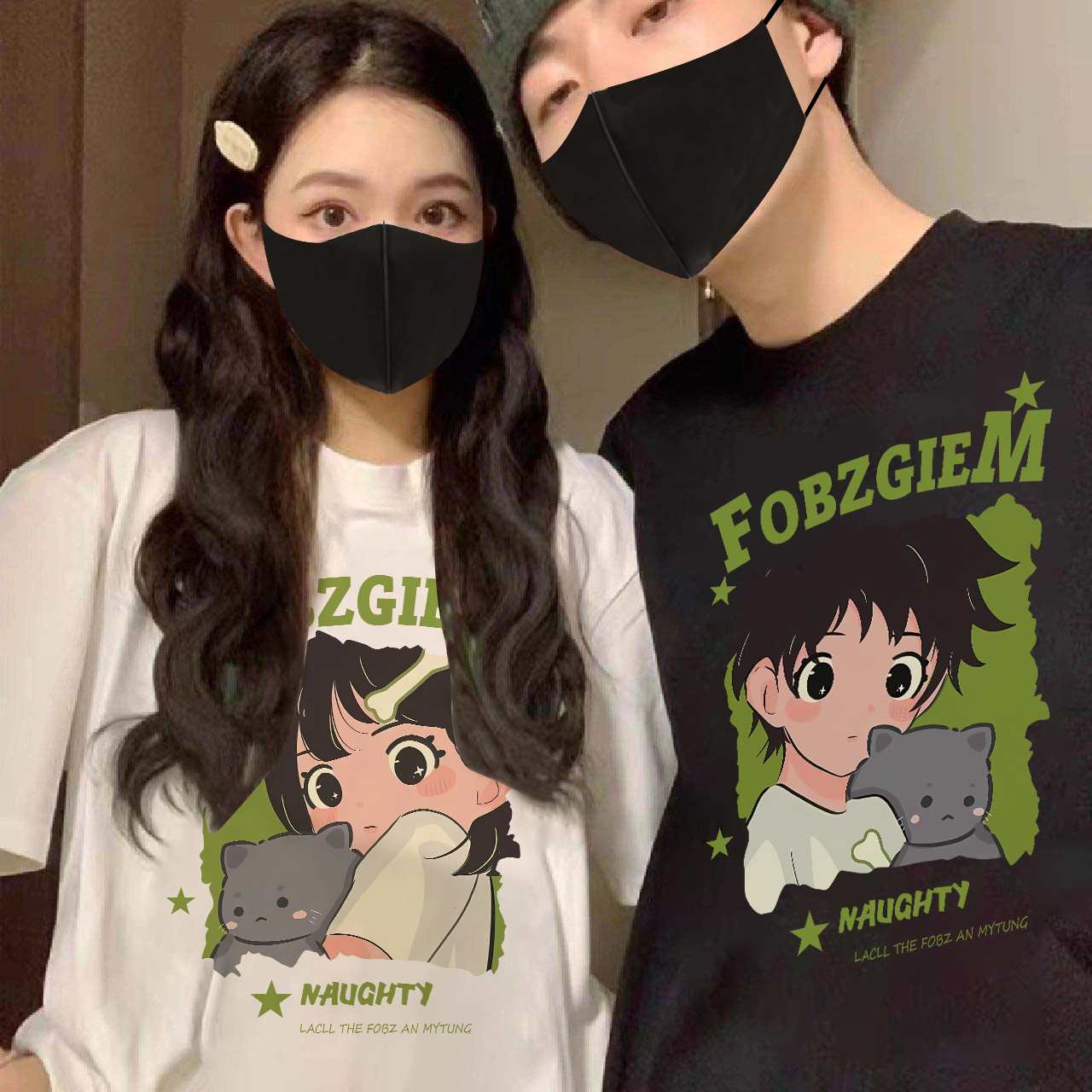 【100%纯棉】情侣装夏季短袖2023设计感不一样特别的小众潮T恤Z403#