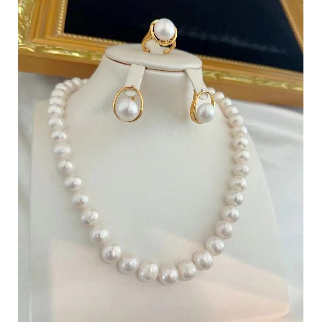 10-11淡水珍珠项链一套 白色气质