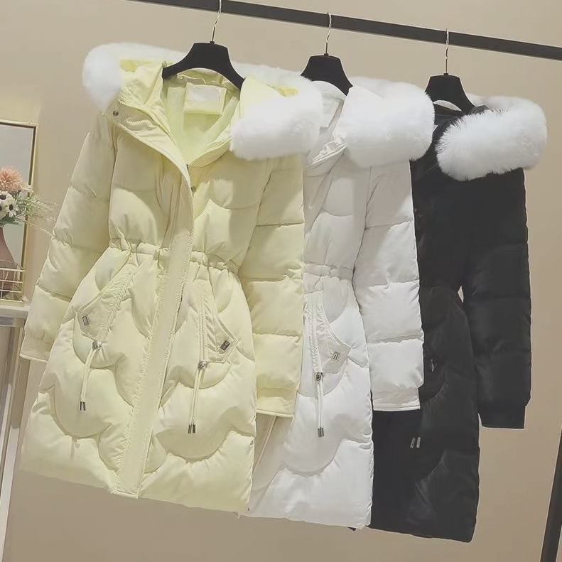 新年女装棉服女2023年新款冬季爆款韩版派克服加厚外套中长款棉袄