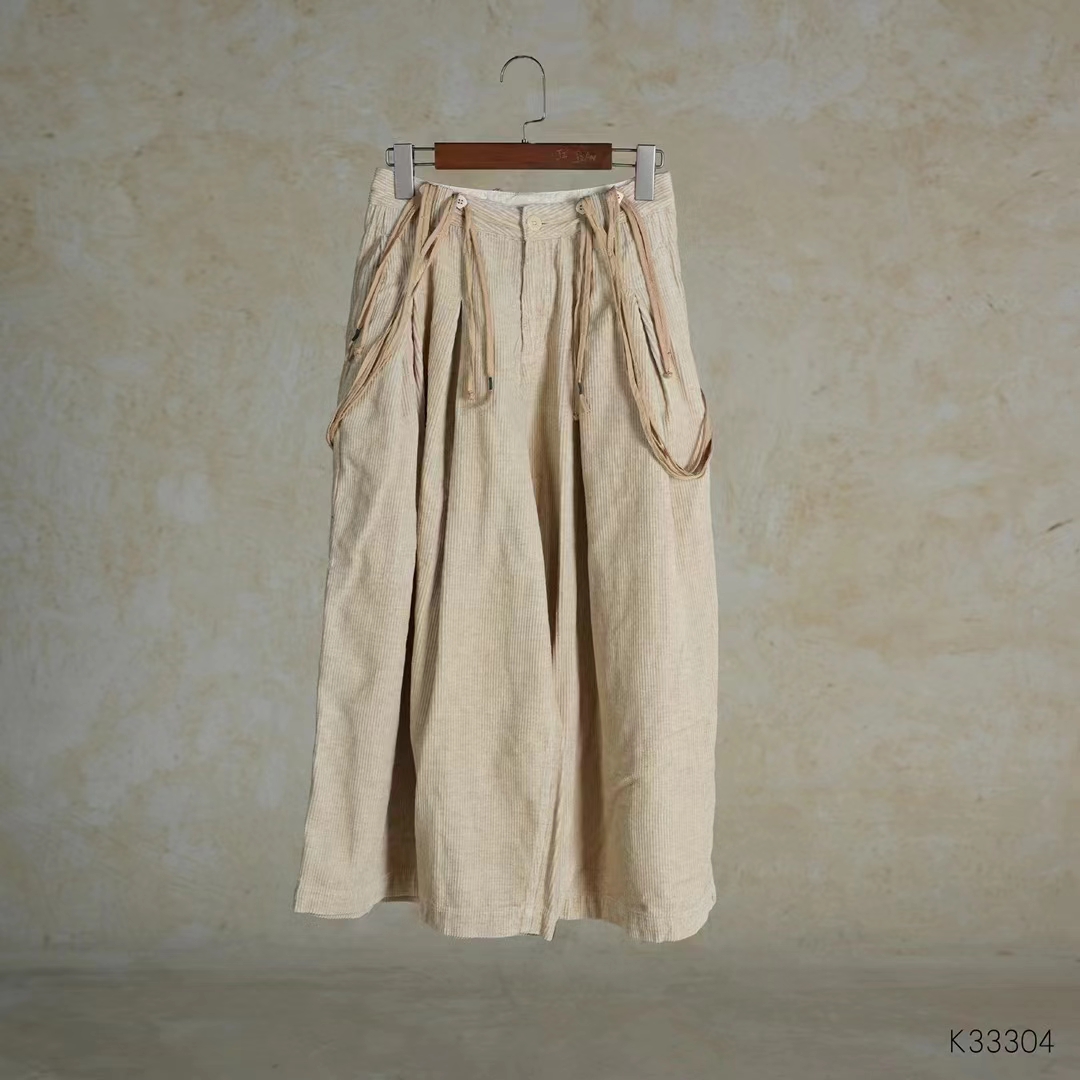 萱衣.原创设计几见灯芯绒裤子