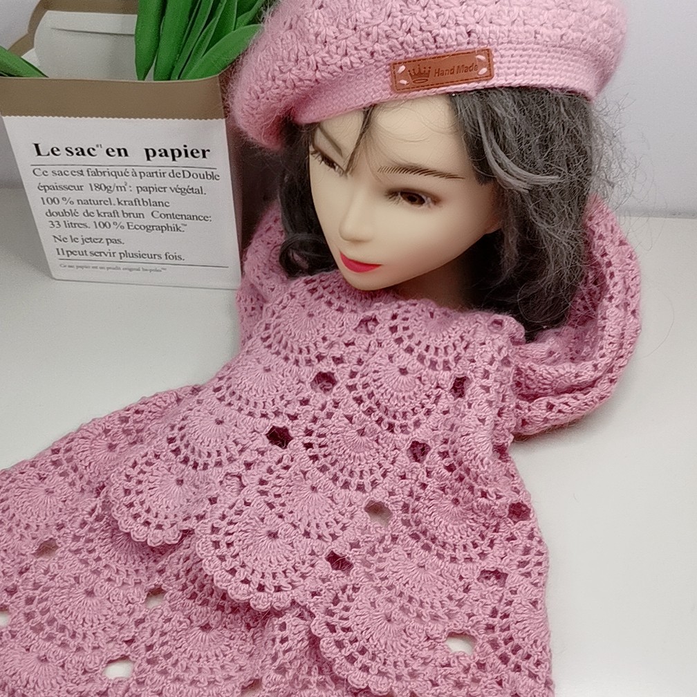 贝雷帽+转运花围巾材料包（不是成品要自己制作颜色备注）