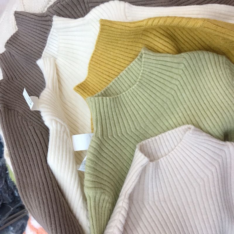 巴拉拉吧亲肤好穿软糯内搭童装男女童弹力针织打底衫儿童半高领针