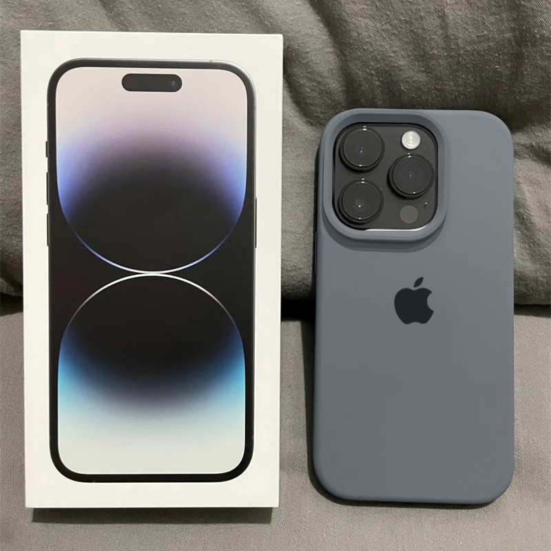 苹果15液态硅胶iPhone13ProMax高级感14Plus碳灰黑12Xs手机壳11Xr