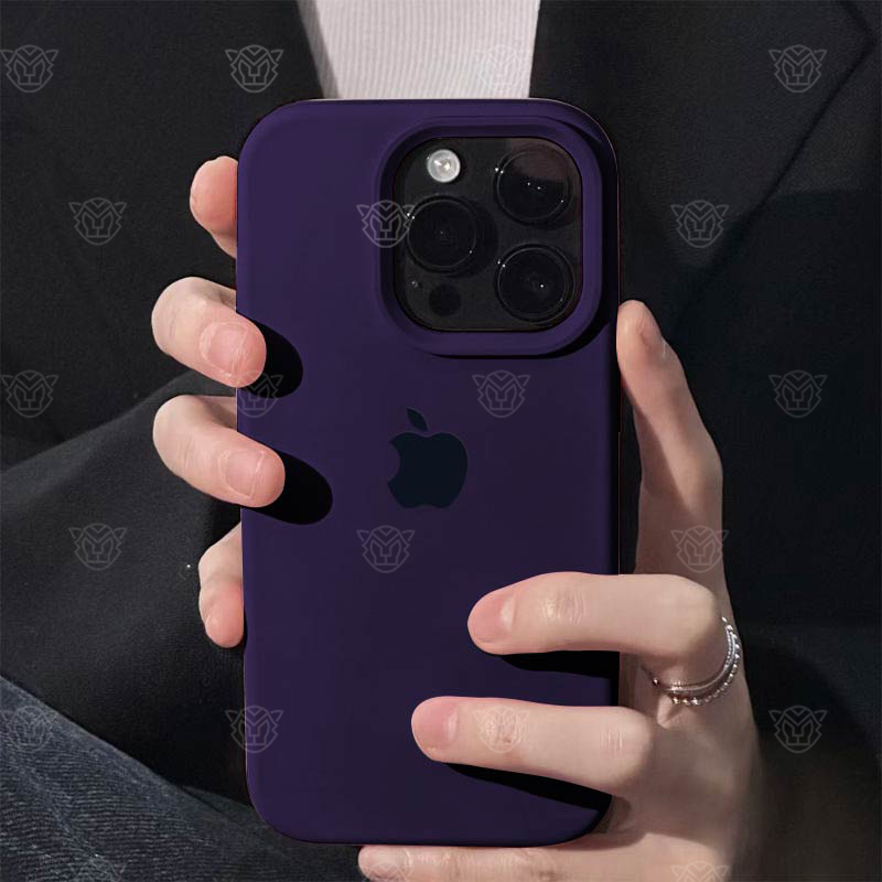 紫红苹果15手机壳iPhone15pro软14/13全包12潮x/xr/xs液态硅胶max