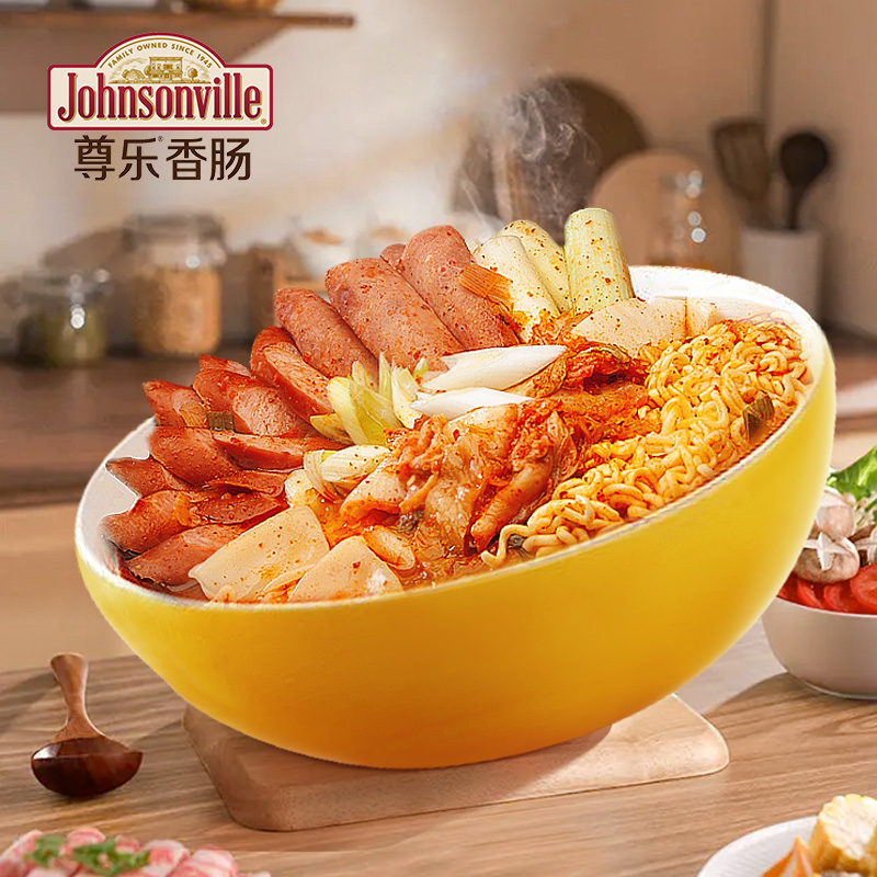 尊乐韩式火锅芝士香肠泡菜火锅自煮夜宵速食1136g