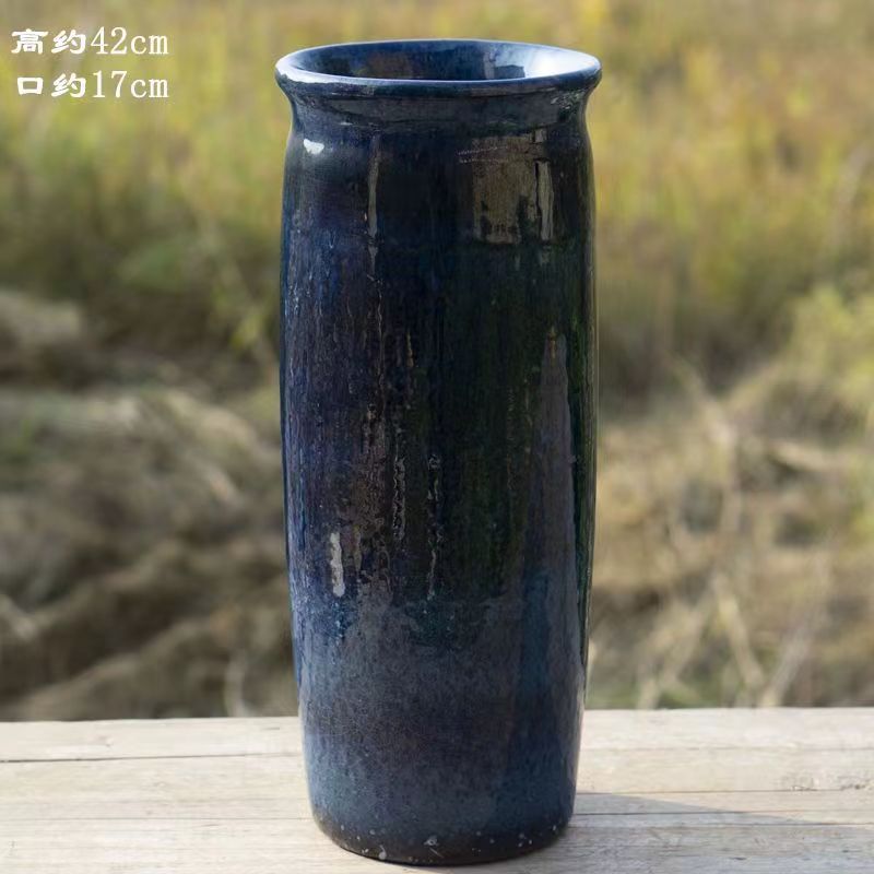 细高九尾狐手工简约紫砂粗陶法师老桩悬崖绿萝多肉植物陶瓷花盆