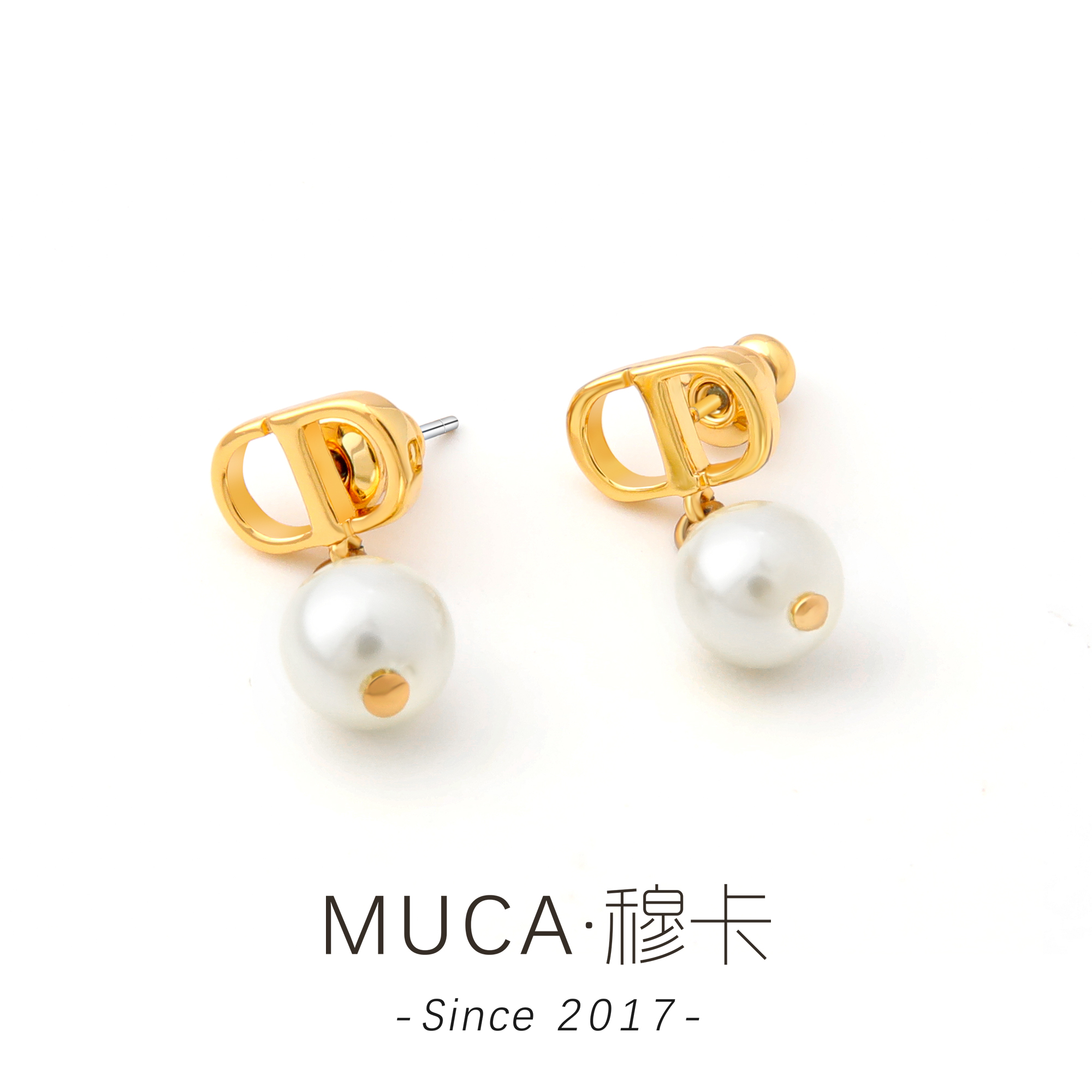 铜合金仿珍珠耳饰 经典时尚百搭气质耳钉J658