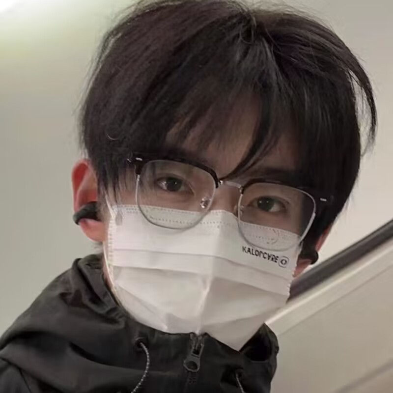 24新款理工男半框眼镜近视男款潮可配度数眼睛框镜架斯文败类无度
