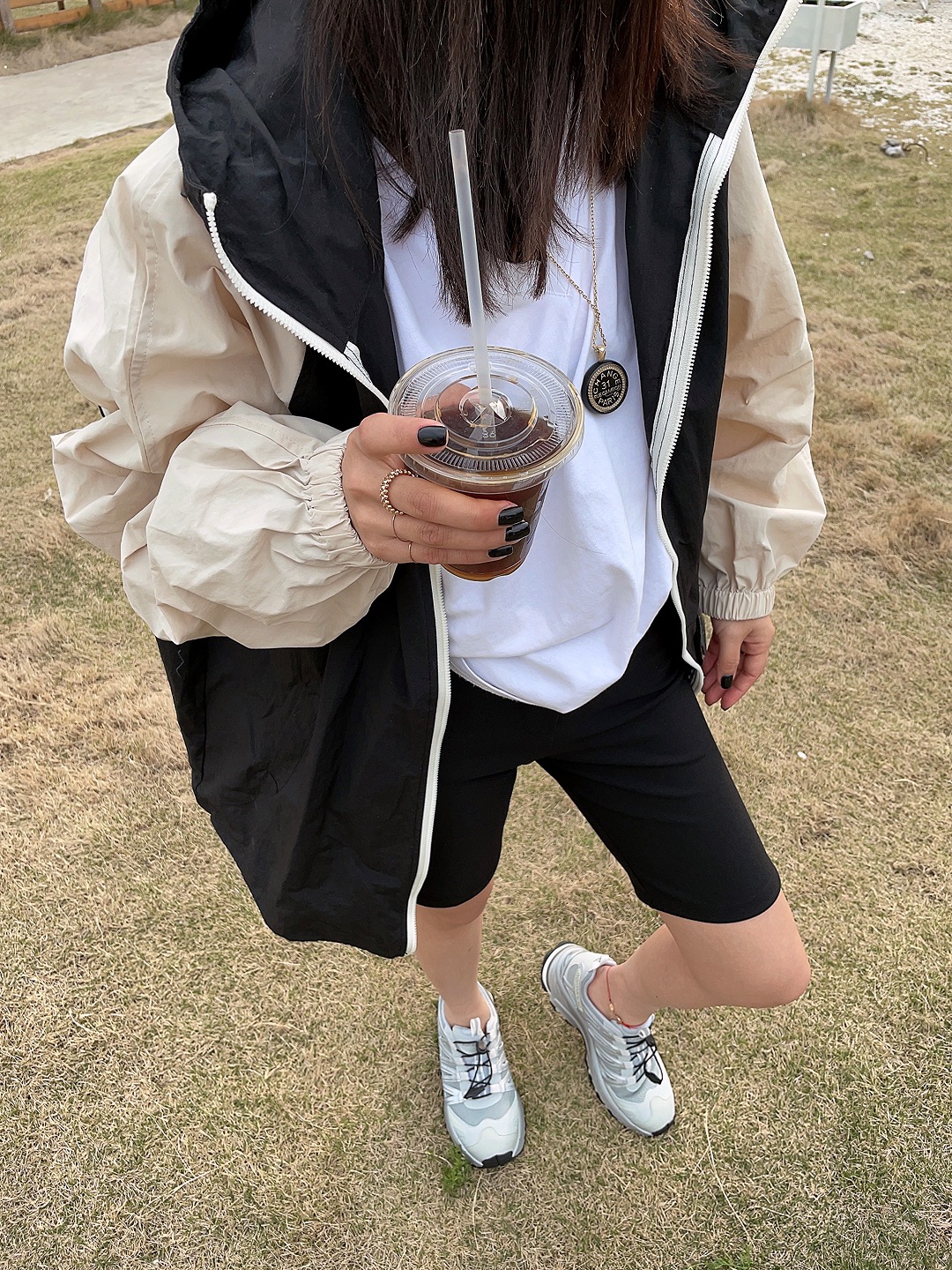 美式复古·撞色拼接休闲连帽拉链防晒冲锋外套