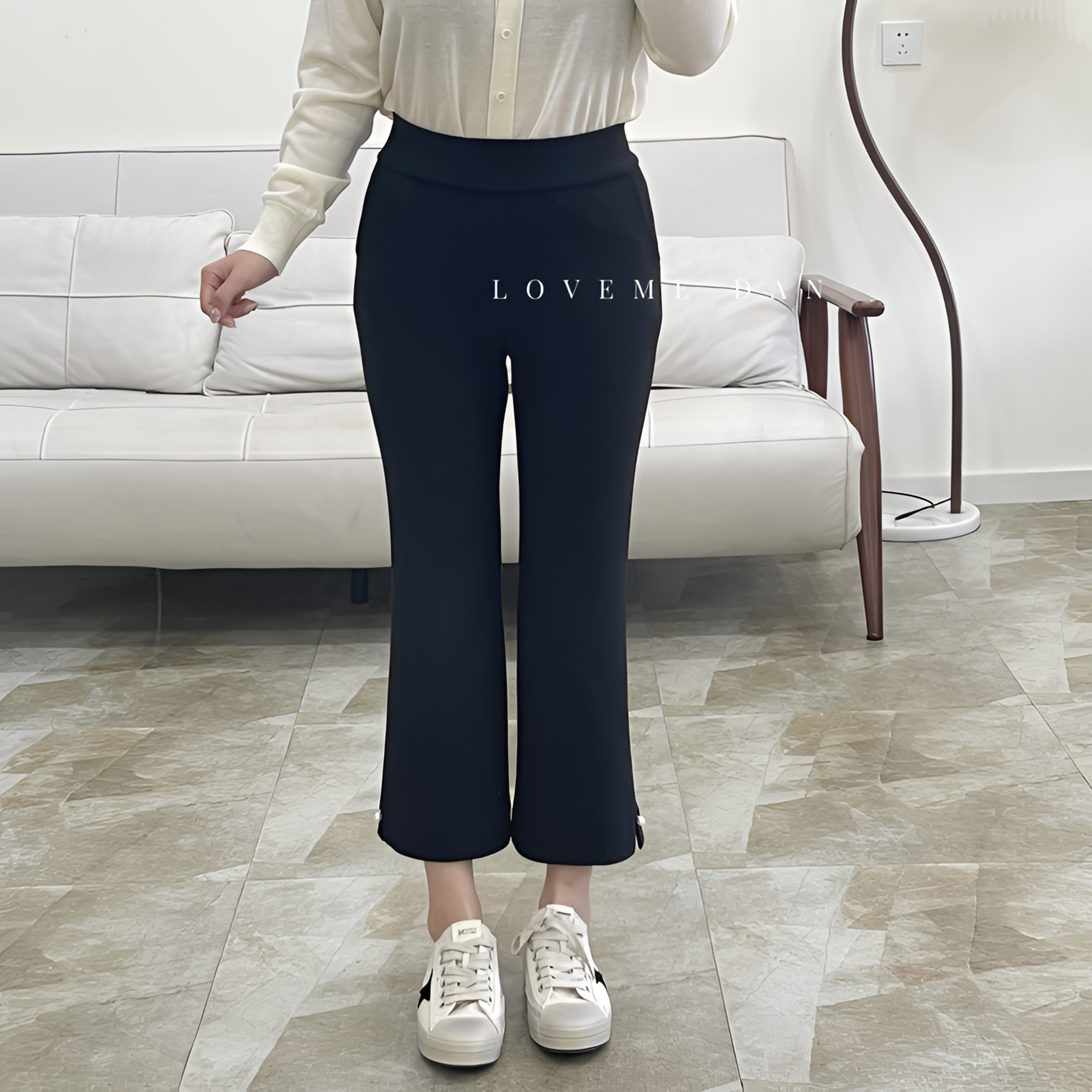 【904】LOVEME DAN-爱尚我女装-四面弹力休闲西装珍珠喇叭裤