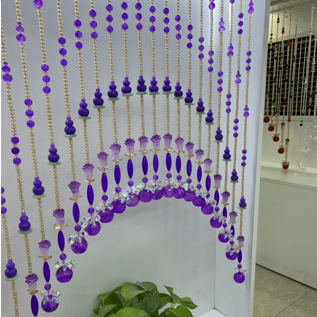 平安如意帘 高端玉紫色 定制款