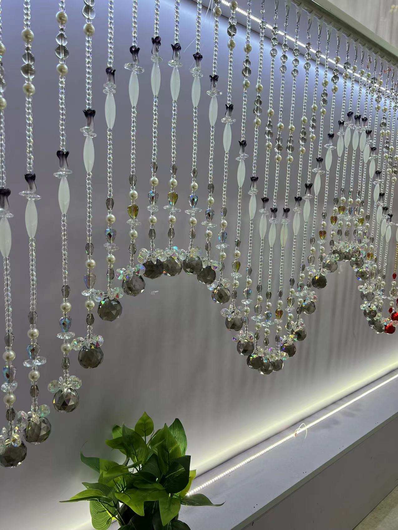 七彩孔雀梦幻灰 财源滚滚帘 特殊定制款有%15工费扣除