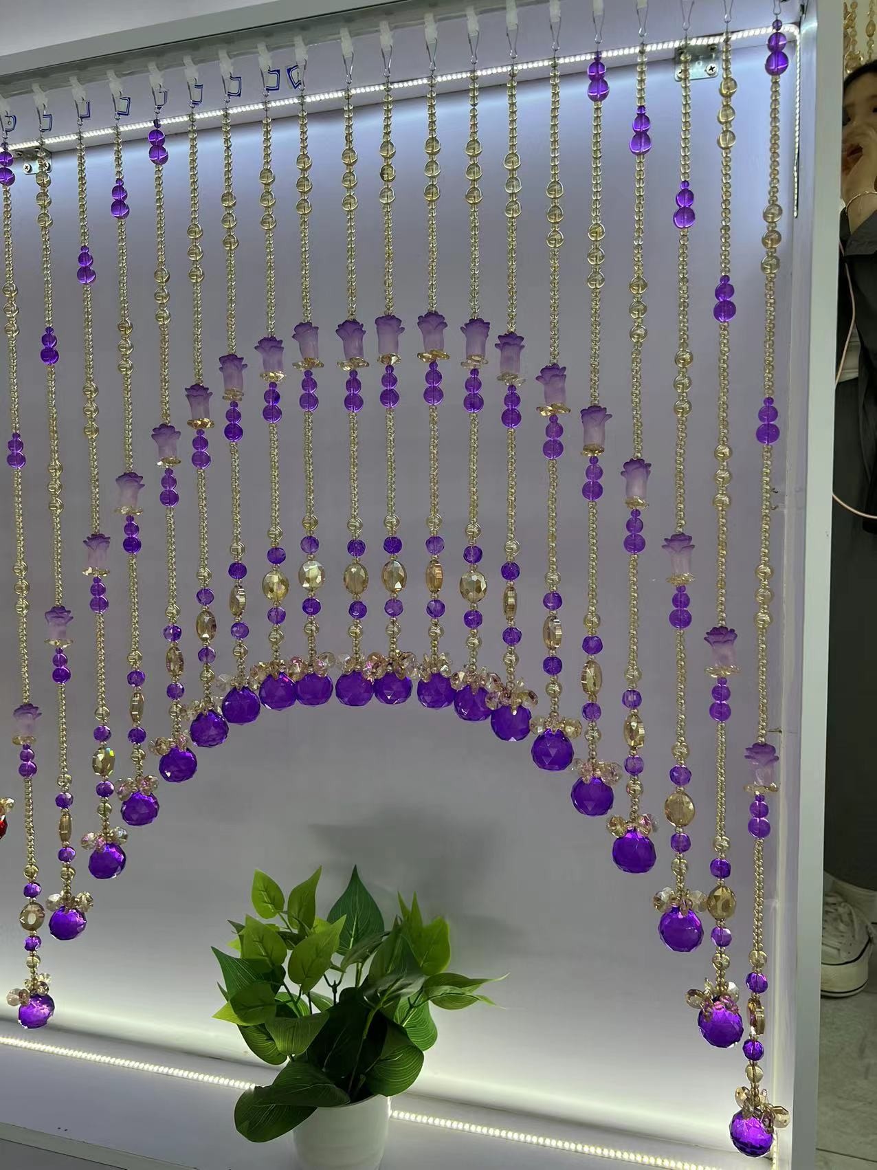 聚宝盆水晶帘 客厅 餐厅过道  定制款