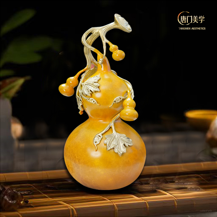 《五福临门》高档全铜葫芦摆件客厅办公室电视柜酒柜小号高档工艺品