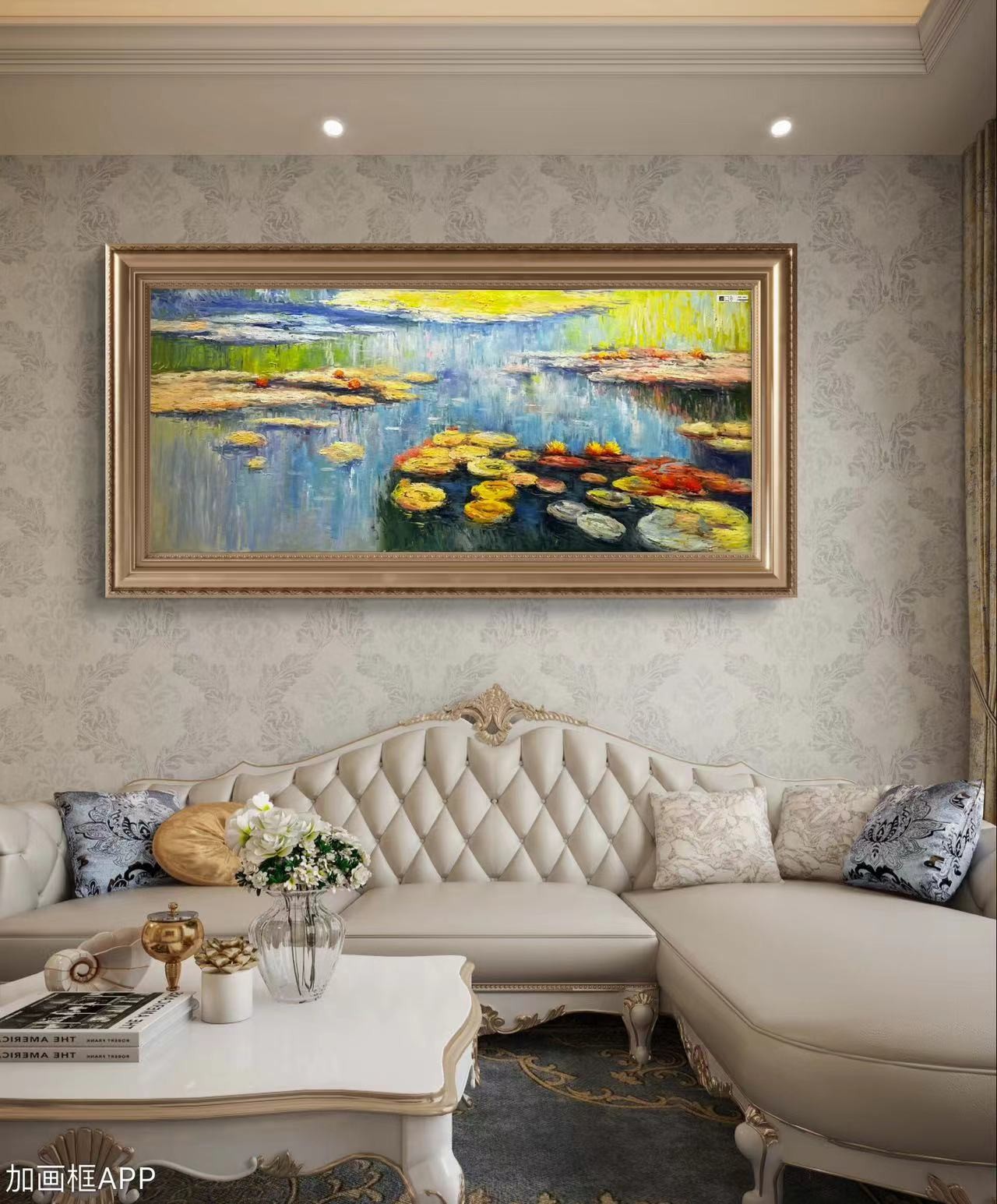 纯手绘油画【风景】带框尺寸80*180cm客厅卧室玄关餐厅风景