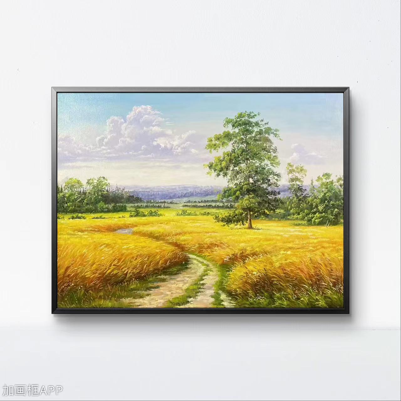 纯手绘油画【麦田】画面尺寸60*80cm客厅卧室玄关餐厅