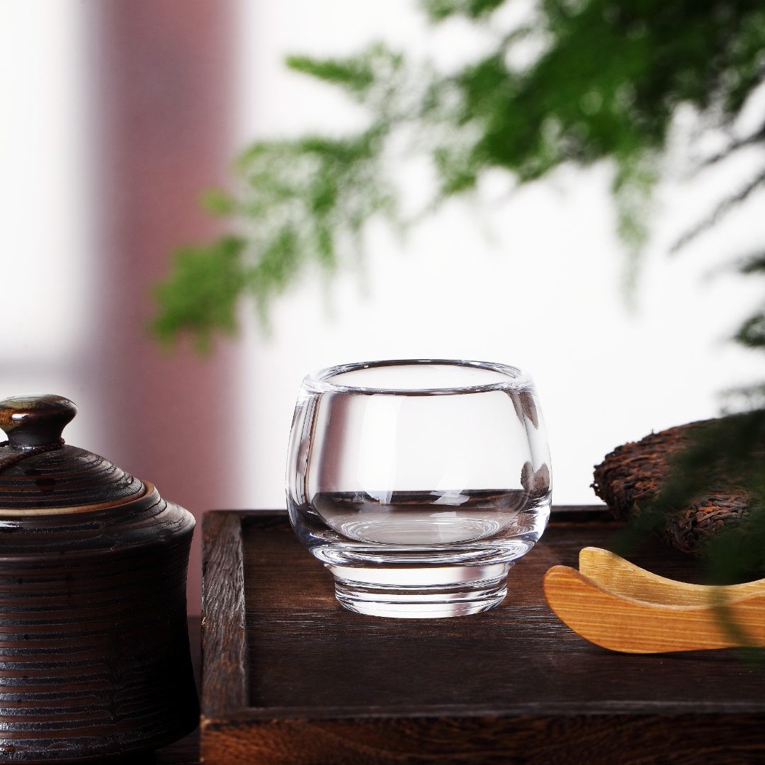 宸汐诺【苹果杯】手工主人杯水晶品茗加厚大号茶杯原矿水晶水晶茶杯
