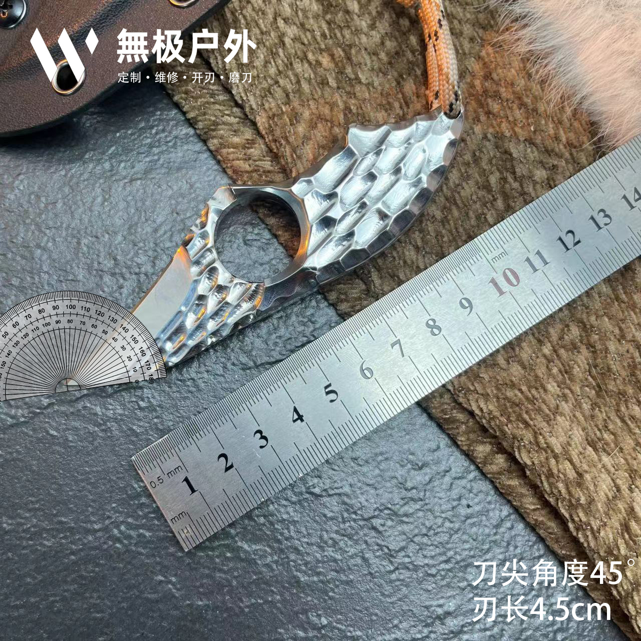 【小恶魔】VG10水果刀 手把肉刀 合规 家用 野营 手工 便携 创意