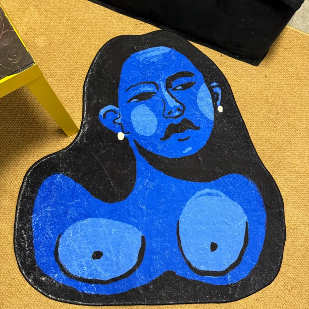 【地毯】刘不想原创艺术家蓝色时期地毯挂毯