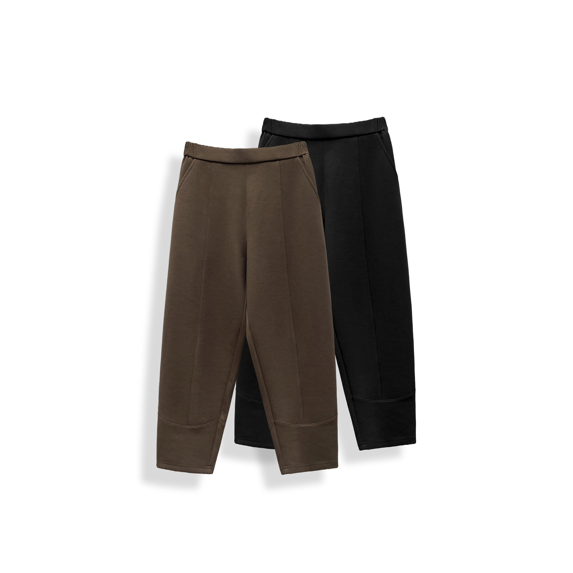 简约舒适纯色休闲裤秋季松紧腰宽松哈伦百搭长裤 P3961