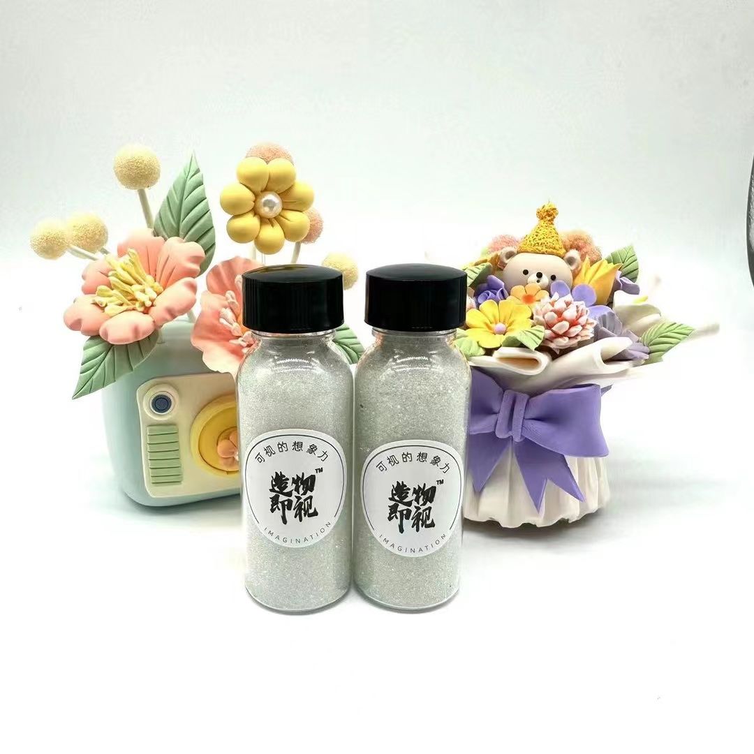 造物即视超轻黏土树脂手工粘土多肉植物碧光环透明迷你玻璃珠