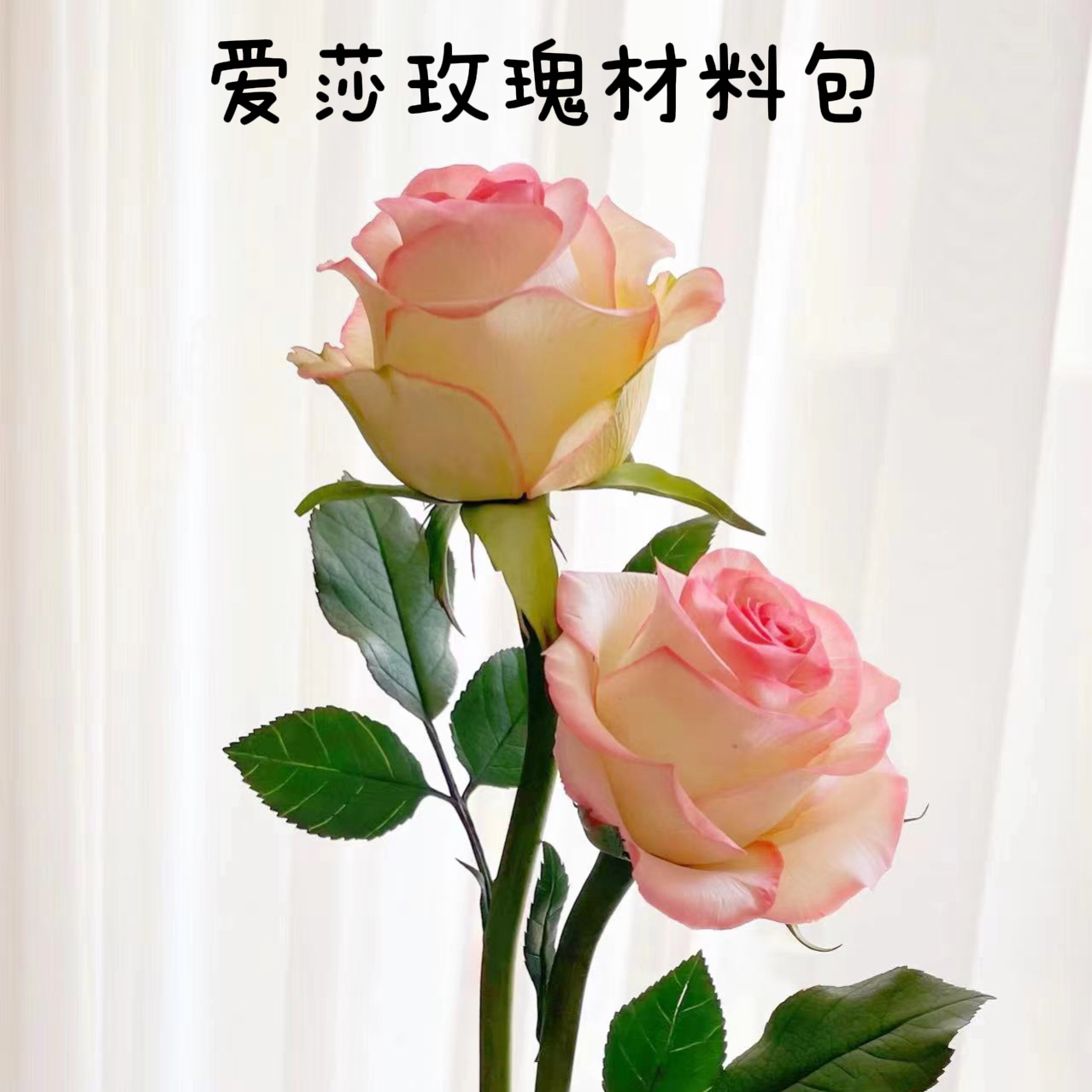 【造物即视】黏土艾莎玫瑰花 铃兰芍药材料包粘土工具套装花艺