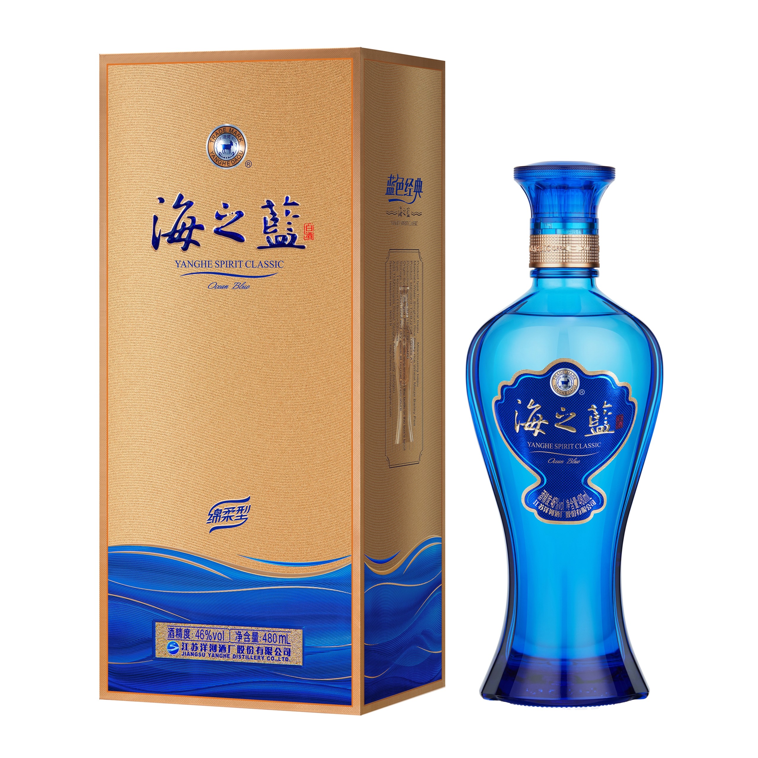 海之蓝绵柔型480ml 46度