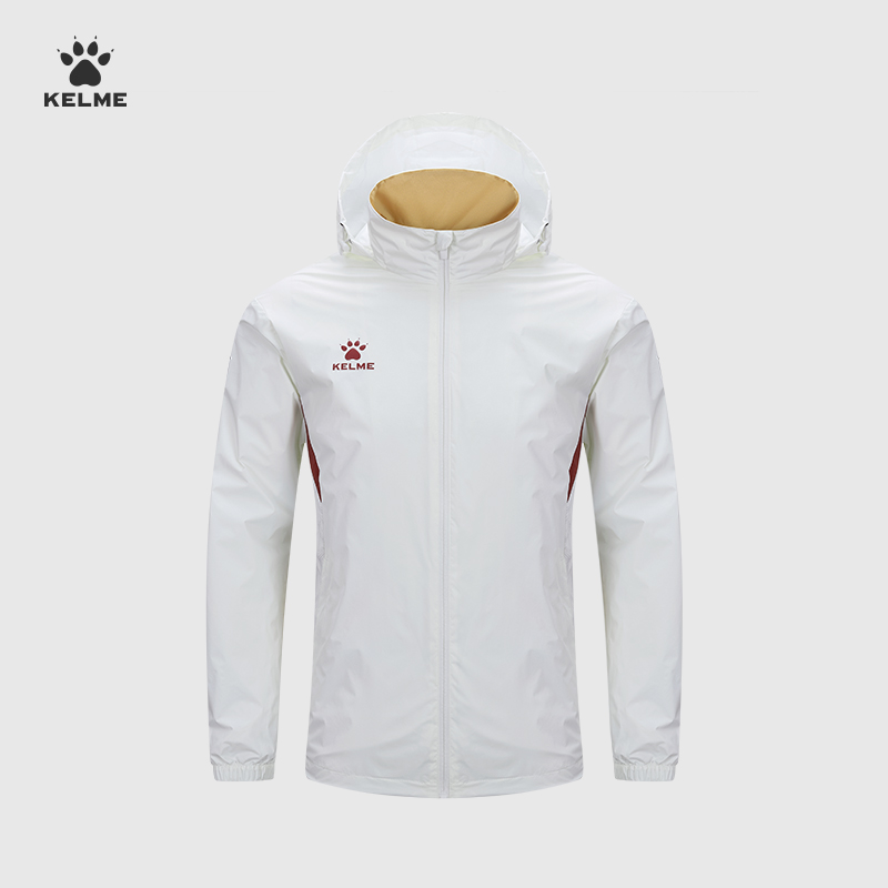 KELME卡尔美亚洲杯出征系列风雨衣男运动足球梭织外套连帽jq