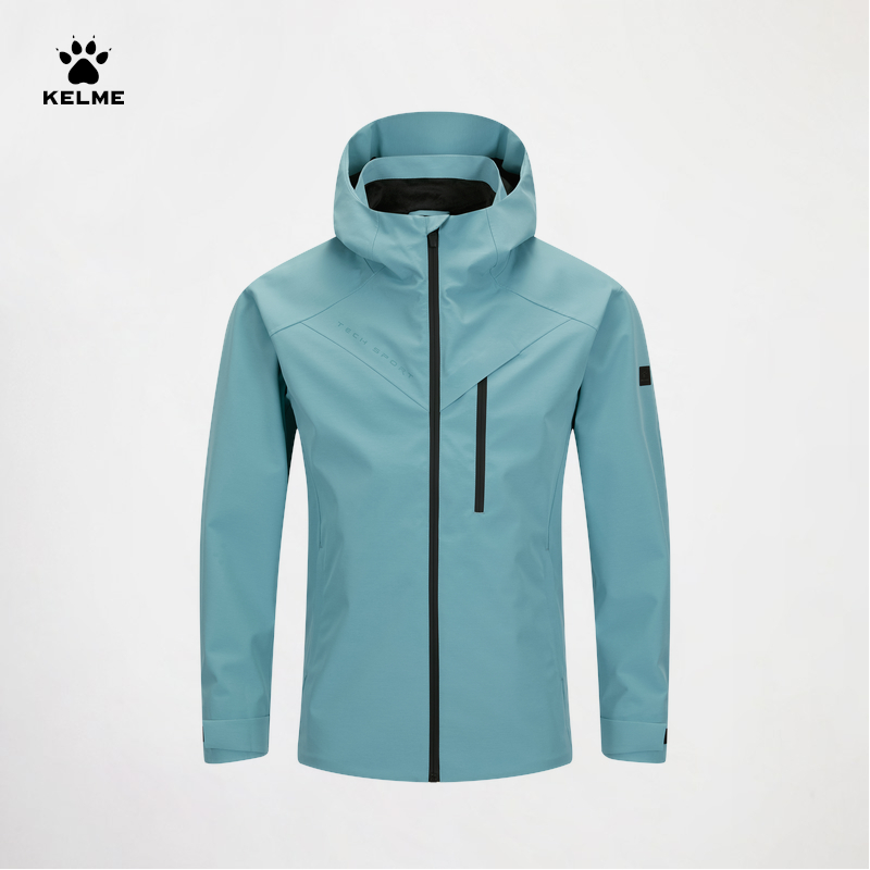 户外冲锋衣卡尔美男士秋冬梭织户外薄款连帽防风防泼水|潮流新品