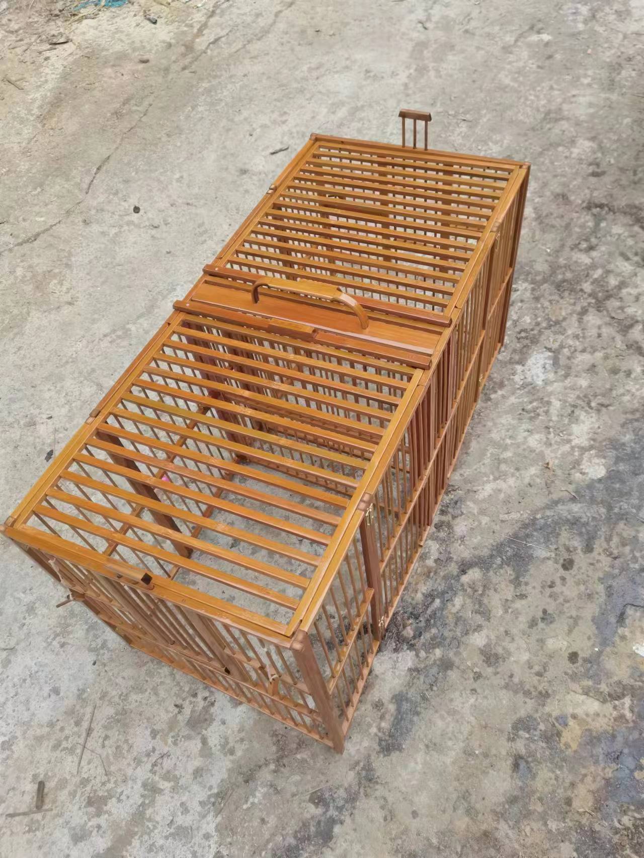 画眉鸟斑鸠折叠随意隔攻笼折叠式画眉鸟笼比赛笼斗鸟笼鸟笼子