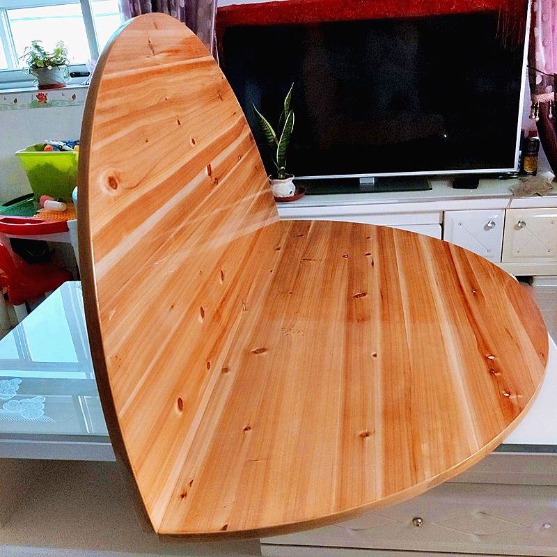 【小扬哥推荐】圆桌餐桌杉木折叠大圆桌面板饭店圆形家用8人10人对