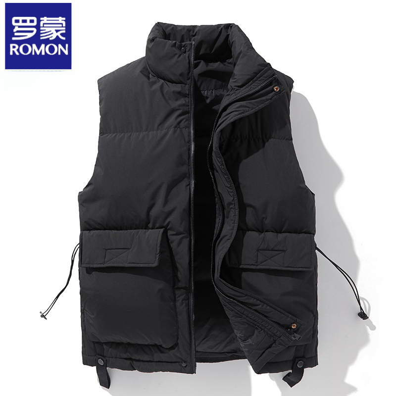 罗蒙秋冬季羽绒马甲男士外套韩版保暖高街坎肩背心休闲百搭羽绒服