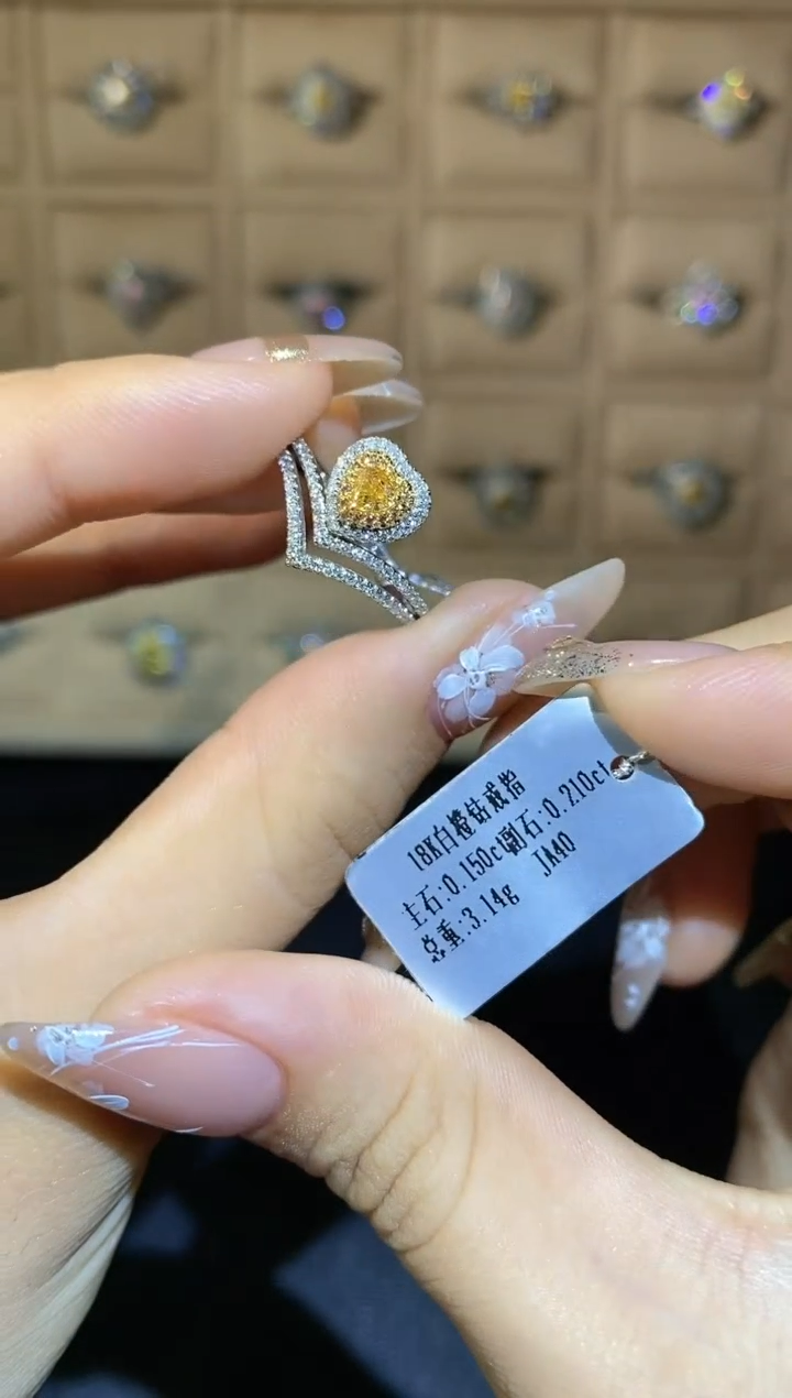 【闪购商品】钻石戒指/指环18K金镶嵌CYM   88