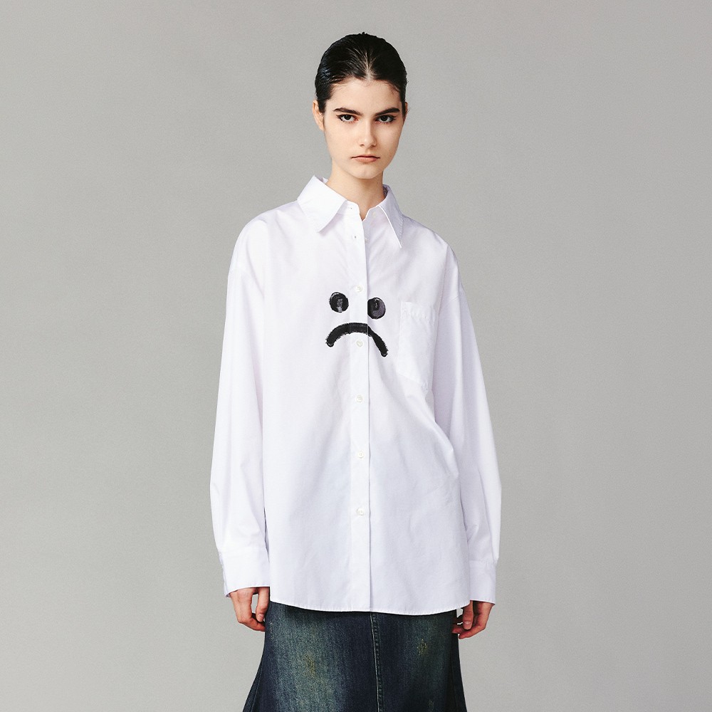 UOOYAA/乌丫哭脸长袖衬衫UY24412C199166