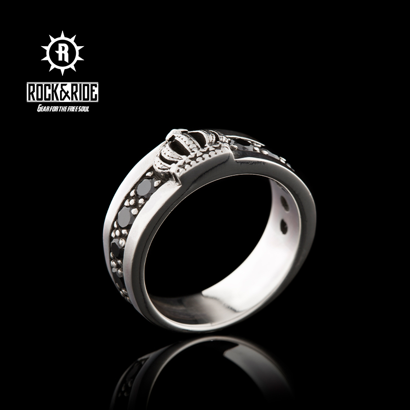 ROCK&RIDE 925银戒指 皇冠戒指 女复古轻奢设计感送女友