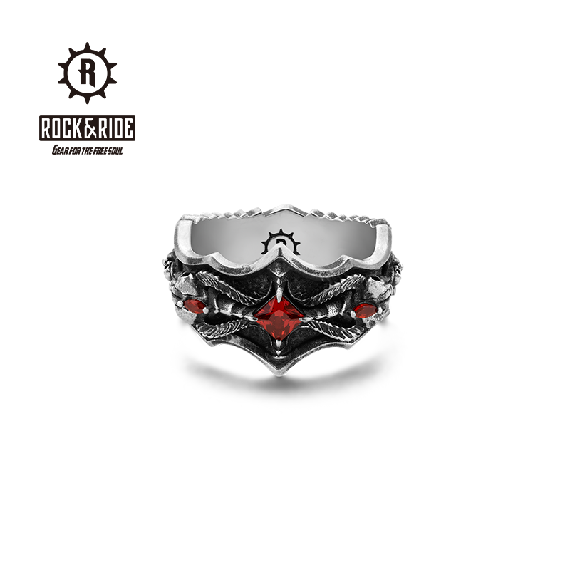 ROCK&RIDE 925银戒指 商场同款七宗罪系列戒指男士小众饰品设计感