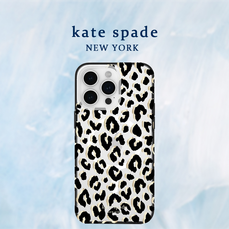 Kate Spade都市豹纹手机壳苹果iPhone15Promax全包防摔磁吸ks轻奢