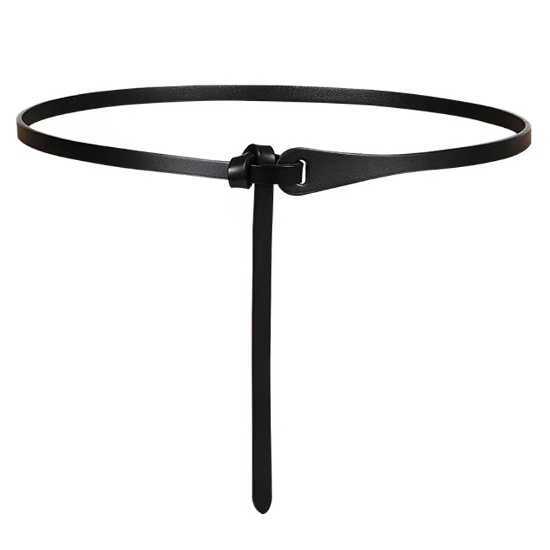 真皮细腰带女装装饰毛衣配连衣裙收腰时尚百搭新款女士小皮带