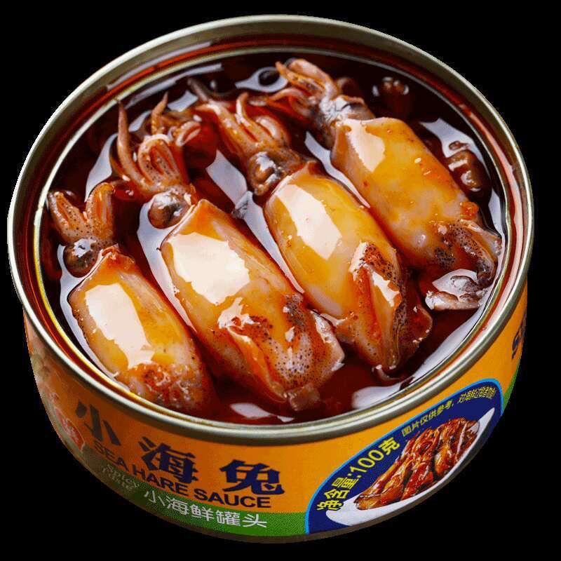 【小扬哥优选】头即食罐装小海鲜网红零食熟食下饭下酒菜100克/罐