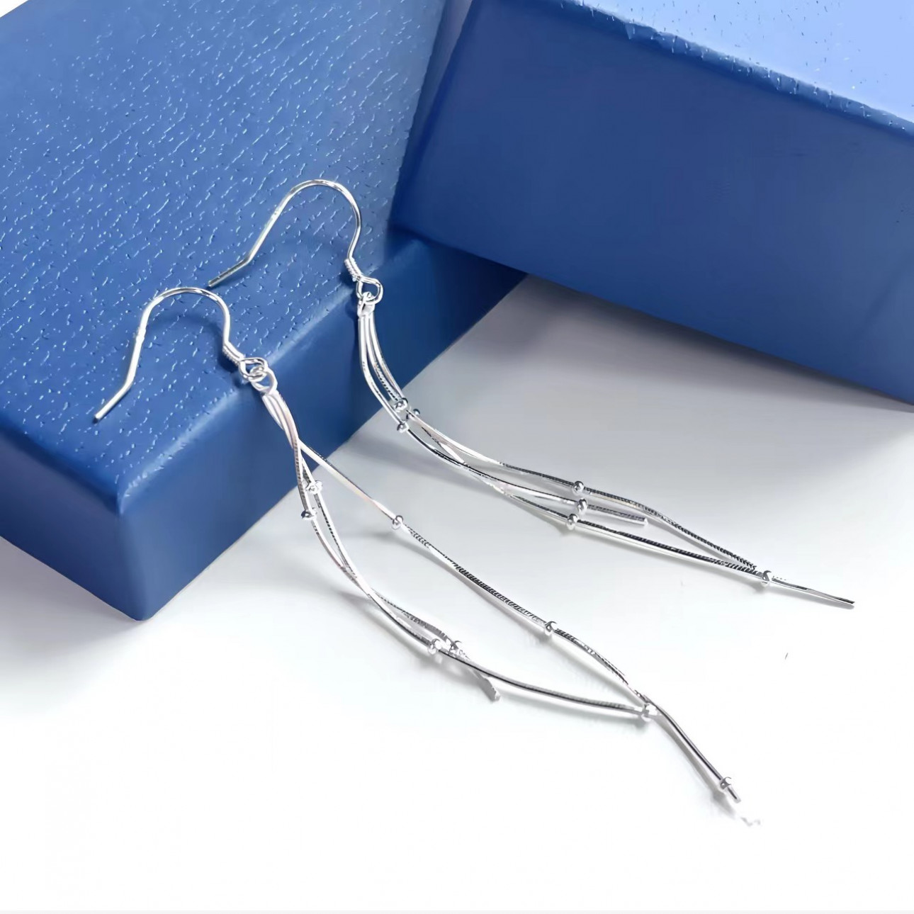 足银耳饰 满天星耳钩轻奢个性超仙素款气质耳吊轻奢礼