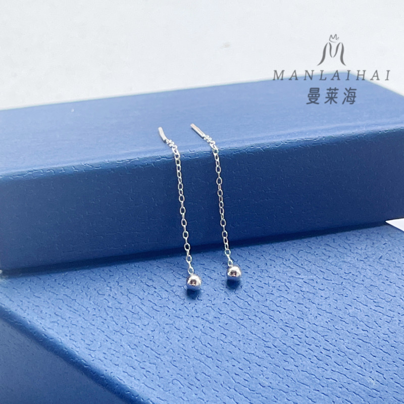 足银耳饰 豆豆耳线养耳洞新款短款甜美气质轻奢设计感