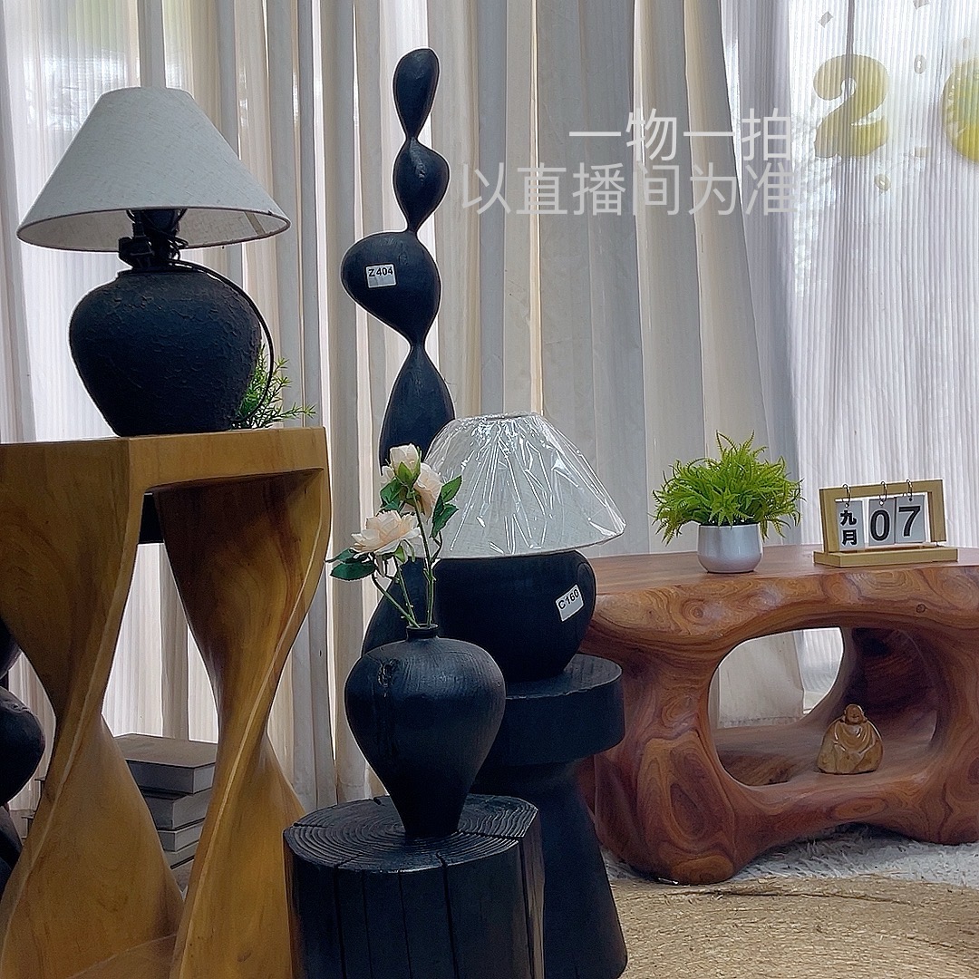 一物一拍链接，以直播间为准.干泡台壶承香樟木原木茶几边几 简约