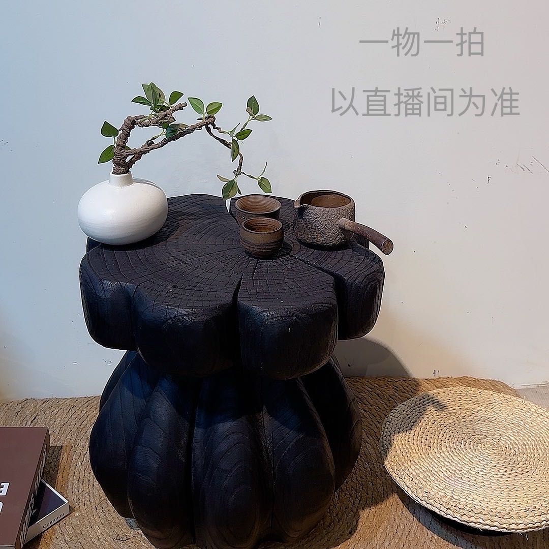 一物一拍链接，请以直播间为准.干泡台壶承香樟木原木茶几 边几
