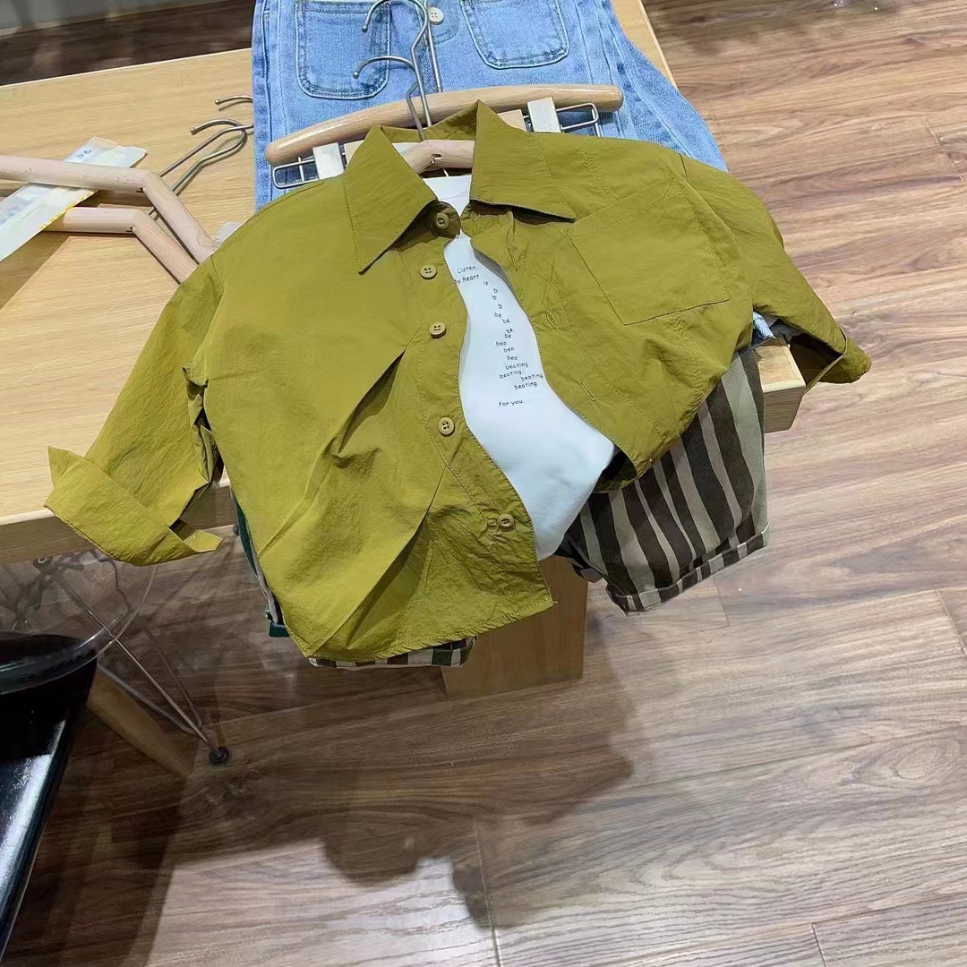 森迷【300-499】儿童外套男女宝可穿春秋长袖白色百搭宝宝外套