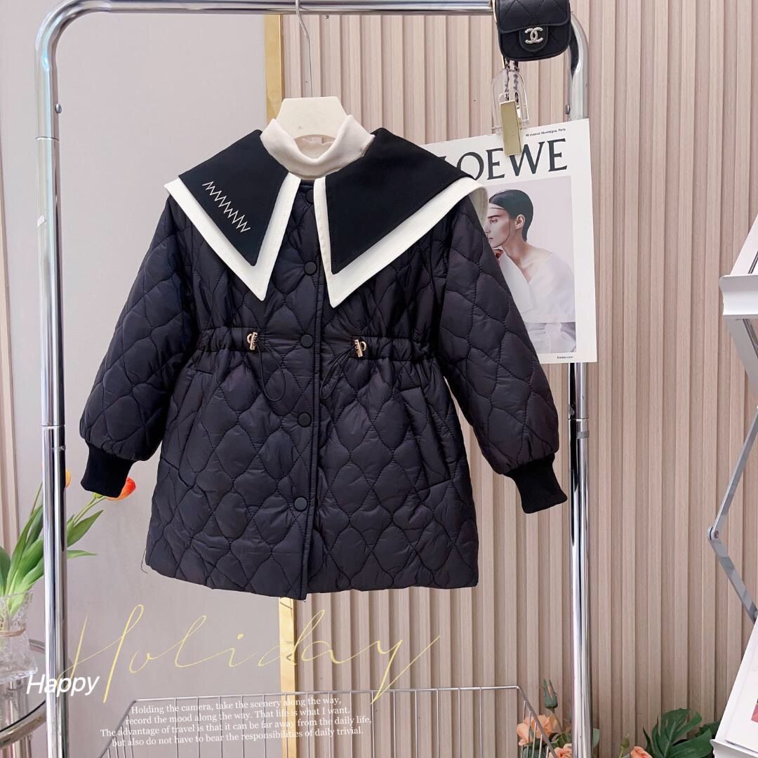女童棉服外套2023新款洋气小女孩冬款加绒棉袄儿童冬加厚棉衣Q13