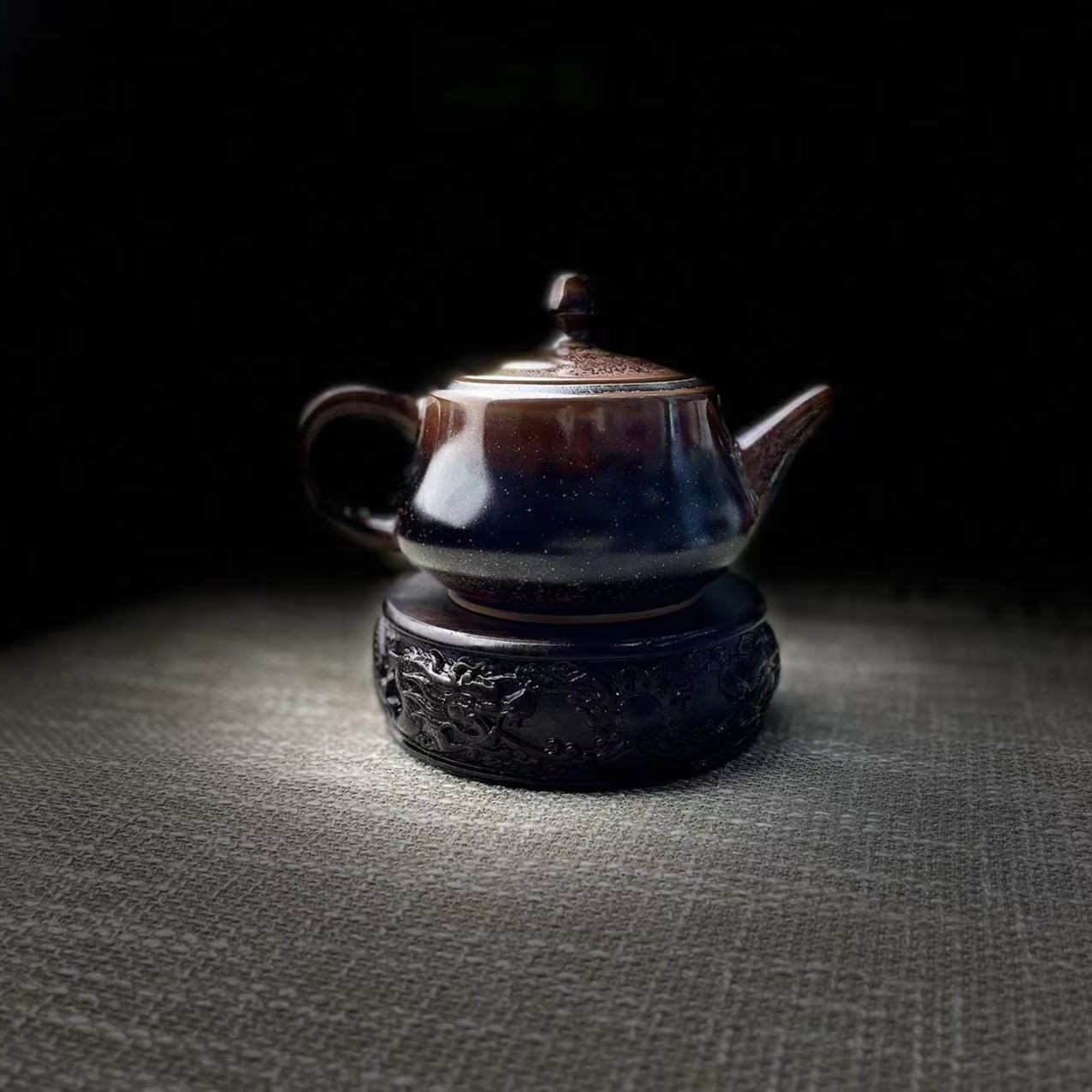 神垕精美钧瓷如意壶