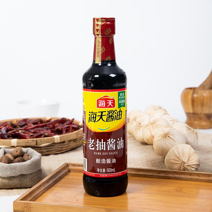 海天老抽酱油500ml瓶装家用红烧凉拌蘸料酿造酱油厨房调料